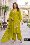 Kasuti Vol 3 By Passion Tree Mal Chanderi Kurti With Bottom Dupatta 